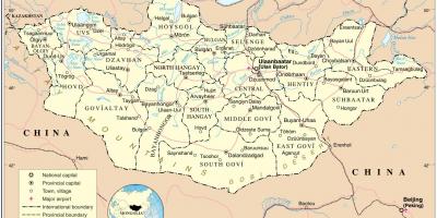 Kamerún landi kort